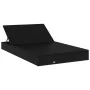 2-person synthetic rattan sun lounger with black cushions by vidaXL, Loungers - Ref: Foro24-319645, Price: 240,50 €, Discount: %
