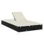 2-Personen-Sonnenliege aus synthetischem Rattan mit schwarzen Kissen von vidaXL, Liegen - Ref: Foro24-319645, Preis: 240,50 €...