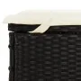 2-Personen-Sonnenliege aus synthetischem Rattan mit schwarzen Kissen von vidaXL, Liegen - Ref: Foro24-319645, Preis: 240,50 €...