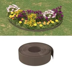 Brown polyethylene garden border 10 m 15 cm by vidaXL, Garden edging and edging - Ref: Foro24-154398, Price: 31,36 €, Discoun...