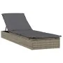 Lounger 1 pc with gray synthetic rattan cushion 201x55x62 cm by vidaXL, Loungers - Ref: Foro24-319631, Price: 168,64 €, Disco...
