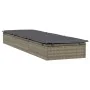 Lounger 1 pc with gray synthetic rattan cushion 201x55x62 cm by vidaXL, Loungers - Ref: Foro24-319631, Price: 168,64 €, Disco...