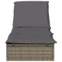 Lounger 1 pc with gray synthetic rattan cushion 201x55x62 cm by vidaXL, Loungers - Ref: Foro24-319631, Price: 168,64 €, Disco...