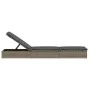 Tumbona 1 ud con cojín ratán sintético gris 201x55x62 cm de vidaXL, Tumbonas - Ref: Foro24-319631, Precio: 169,84 €, Descuent...
