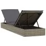 Lounger 1 pc with gray synthetic rattan cushion 201x55x62 cm by vidaXL, Loungers - Ref: Foro24-319631, Price: 168,64 €, Disco...