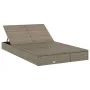 Double sun lounger made of synthetic rattan with grey cushions by vidaXL, Loungers - Ref: Foro24-319646, Price: 265,98 €, Dis...