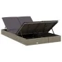 Double sun lounger made of synthetic rattan with grey cushions by vidaXL, Loungers - Ref: Foro24-319646, Price: 265,98 €, Dis...