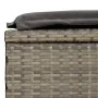 Double sun lounger made of synthetic rattan with grey cushions by vidaXL, Loungers - Ref: Foro24-319646, Price: 265,98 €, Dis...