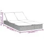 Double sun lounger made of synthetic rattan with grey cushions by vidaXL, Loungers - Ref: Foro24-319646, Price: 265,98 €, Dis...