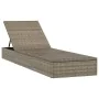 1 sun lounger with gray synthetic rattan table by vidaXL, Loungers - Ref: Foro24-319633, Price: 178,51 €, Discount: %