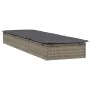 1 sun lounger with gray synthetic rattan table by vidaXL, Loungers - Ref: Foro24-319633, Price: 178,51 €, Discount: %
