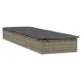 Tumbona 1 ud con mesita ratán sintético gris de vidaXL, Tumbonas - Ref: Foro24-319633, Precio: 178,40 €, Descuento: %