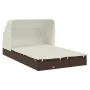 2-person sun lounger folding awning PE rattan brown 213x118x97 cm by vidaXL, Loungers - Ref: Foro24-319649, Price: 285,27 €, ...