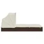 2-person sun lounger folding awning PE rattan brown 213x118x97 cm by vidaXL, Loungers - Ref: Foro24-319649, Price: 285,27 €, ...