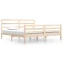 Solid pine wood bed frame 200x200 cm by vidaXL, Beds and slatted bases - Ref: Foro24-3105026, Price: 134,49 €, Discount: %