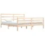 Solid pine wood bed frame 200x200 cm by vidaXL, Beds and slatted bases - Ref: Foro24-3105026, Price: 134,49 €, Discount: %