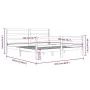 Solid pine wood bed frame 200x200 cm by vidaXL, Beds and slatted bases - Ref: Foro24-3105026, Price: 134,49 €, Discount: %