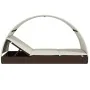 2-person sun lounger with round awning, brown PE rattan, 211x112x140 cm by vidaXL, Loungers - Ref: Foro24-319653, Price: 307,...