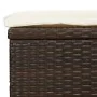 2-person sun lounger with round awning, brown PE rattan, 211x112x140 cm by vidaXL, Loungers - Ref: Foro24-319653, Price: 307,...