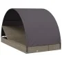 2-person sun lounger with round awning PE rattan gray 211x112x140 cm by vidaXL, Loungers - Ref: Foro24-319655, Price: 301,44 ...