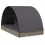 2-person sun lounger with round awning PE rattan gray 211x112x140 cm by vidaXL, Loungers - Ref: Foro24-319655, Price: 301,44 ...