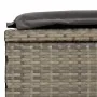 2-person sun lounger with round awning PE rattan gray 211x112x140 cm by vidaXL, Loungers - Ref: Foro24-319655, Price: 301,44 ...