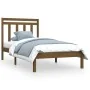 Honigbrauner Massivholzbettrahmen 100x200 cm von vidaXL, Betten und Lattenroste - Ref: Foro24-3105243, Preis: 102,61 €, Rabat...