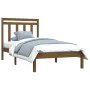 Honey brown solid wood bed frame 100x200 cm by vidaXL, Beds and slatted bases - Ref: Foro24-3105243, Price: 102,61 €, Discoun...