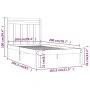 Honigbrauner Massivholzbettrahmen 100x200 cm von vidaXL, Betten und Lattenroste - Ref: Foro24-3105243, Preis: 102,61 €, Rabat...