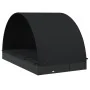 Tumbona 2 personas toldo redondo ratán PE negra 211x112x140 cm de vidaXL, Tumbonas - Ref: Foro24-319656, Precio: 302,35 €, De...
