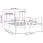 Estructura de cama de madera maciza negra 140x190 cm de vidaXL, Camas y somieres - Ref: Foro24-3105209, Precio: 170,19 €, Des...