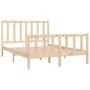Solid wood bed frame 140x190 cm by vidaXL, Beds and slatted bases - Ref: Foro24-3105205, Price: 122,56 €, Discount: %