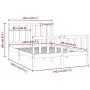 Solid wood bed frame 140x190 cm by vidaXL, Beds and slatted bases - Ref: Foro24-3105205, Price: 122,56 €, Discount: %