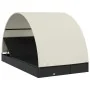 Tumbona 2 personas toldo redondo ratán PE negro 211x112x140 cm de vidaXL, Tumbonas - Ref: Foro24-319654, Precio: 290,39 €, De...