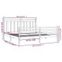 White solid wood bed frame 200x200 cm by vidaXL, Beds and slatted bases - Ref: Foro24-3105336, Price: 154,65 €, Discount: %