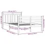 Estructura de cama madera maciza 120x200 cm de vidaXL, Camas y somieres - Ref: Foro24-3105310, Precio: 112,78 €, Descuento: %
