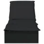 Lounger 1 pc with black synthetic rattan cushion 201x55x62 cm by vidaXL, Loungers - Ref: Foro24-319632, Price: 166,36 €, Disc...