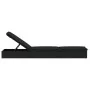 Lounger 1 pc with black synthetic rattan cushion 201x55x62 cm by vidaXL, Loungers - Ref: Foro24-319632, Price: 166,36 €, Disc...