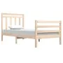 Estructura de cama madera maciza 90x200 cm de vidaXL, Camas y somieres - Ref: Foro24-3105300, Precio: 90,59 €, Descuento: %