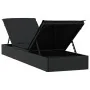 Lounger 1 pc with black synthetic rattan cushion 201x55x62 cm by vidaXL, Loungers - Ref: Foro24-319632, Price: 166,36 €, Disc...