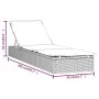 Lounger 1 pc with black synthetic rattan cushion 201x55x62 cm by vidaXL, Loungers - Ref: Foro24-319632, Price: 166,36 €, Disc...