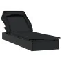 Sun lounger with folding awning black synthetic rattan 213x63x97cm by vidaXL, Loungers - Ref: Foro24-319640, Price: 159,99 €,...