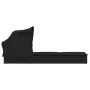 Sun lounger with folding awning black synthetic rattan 213x63x97cm by vidaXL, Loungers - Ref: Foro24-319640, Price: 159,99 €,...