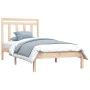 Bettgestell aus Massivholz 100x200 cm von vidaXL, Betten und Lattenroste - Ref: Foro24-3105240, Preis: 88,57 €, Rabatt: %
