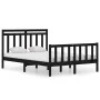 Schwarzer Massivholzbettrahmen 140x190 cm von vidaXL, Betten und Lattenroste - Ref: Foro24-3105364, Preis: 174,55 €, Rabatt: %