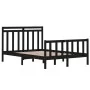 Schwarzer Massivholzbettrahmen 140x190 cm von vidaXL, Betten und Lattenroste - Ref: Foro24-3105364, Preis: 174,55 €, Rabatt: %