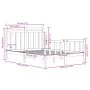 Schwarzer Massivholzbettrahmen 140x190 cm von vidaXL, Betten und Lattenroste - Ref: Foro24-3105364, Preis: 174,55 €, Rabatt: %