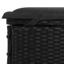 Sun lounger with folding awning black synthetic rattan 213x63x97cm by vidaXL, Loungers - Ref: Foro24-319640, Price: 159,99 €,...