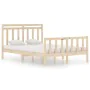 Solid wood bed frame 140x190 cm by vidaXL, Beds and slatted bases - Ref: Foro24-3105360, Price: 126,53 €, Discount: %