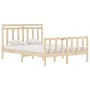 Estructura de cama de madera maciza 140x190 cm de vidaXL, Camas y somieres - Ref: Foro24-3105360, Precio: 126,49 €, Descuento: %